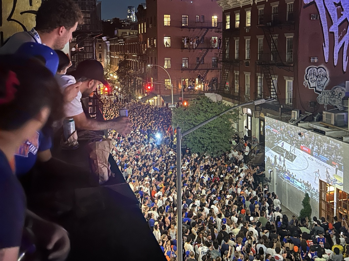 west village impromptu watch party hosted over 15,000 people